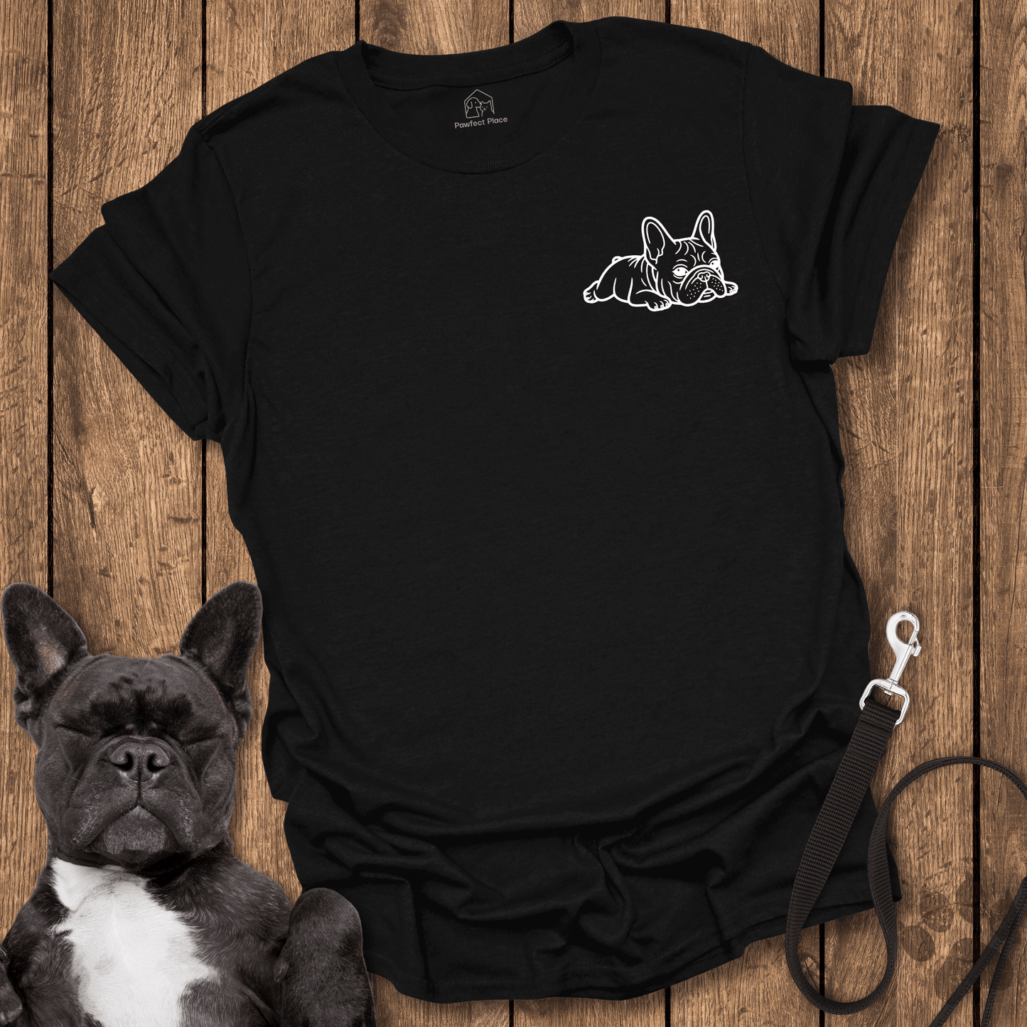 Frenchie T-Shirt, Pocket Frenchie Nap Time - Dog Shirt