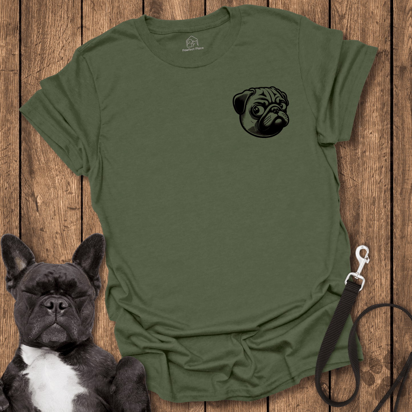 Frenchie T-Shirt, Pocket Frenchie Side Eye - Dog Shirt