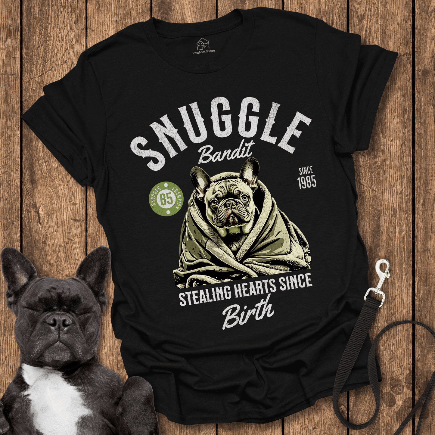 Snuggle Bandit - Frenchie Tee - PawfectPlace