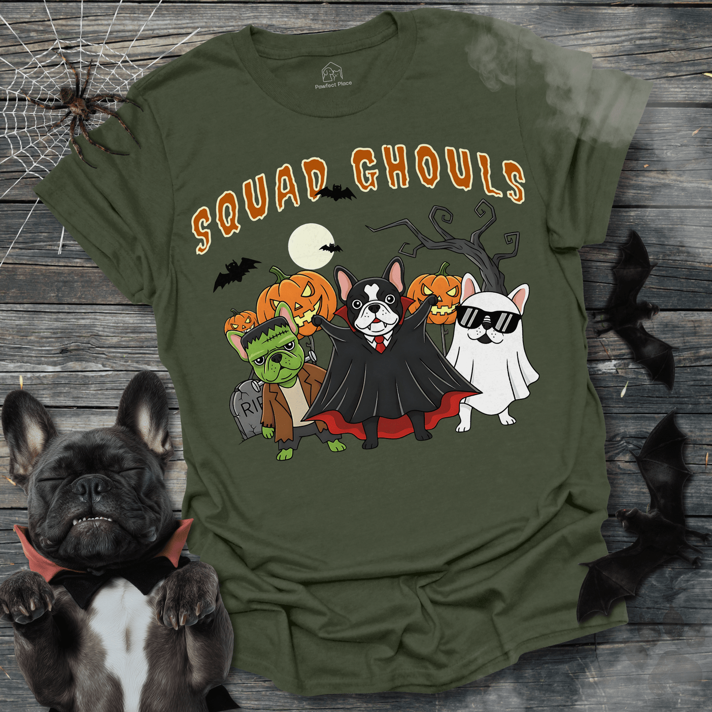 Squad Ghouls - Halloween Frenchie Tee - PawfectPlace