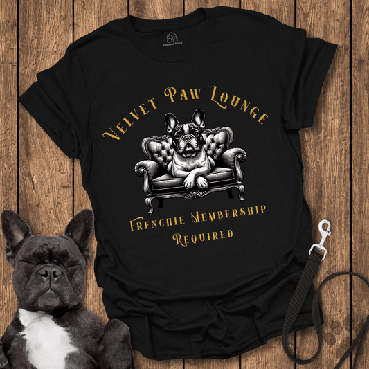 Frenchie T-Shirt, Velvet Paw Lounge, Couch Edition - Dog Shirt