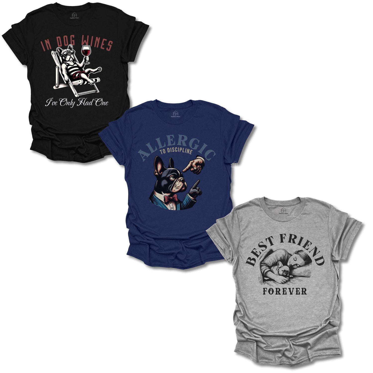 Bundle & Save - 3 Frenchie Tees - PawfectPlace