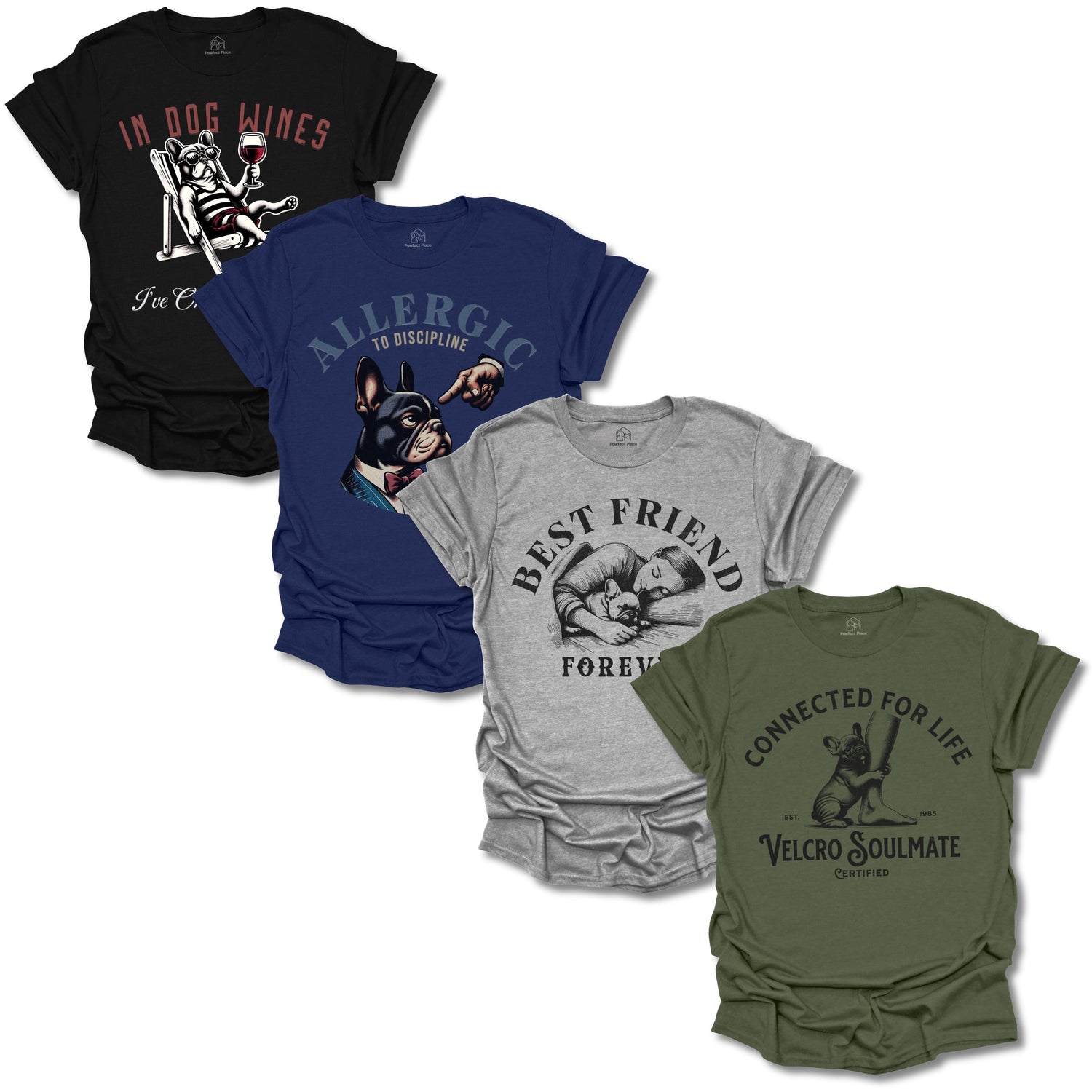 Bundle & Save - 4 Frenchie Tees - PawfectPlace