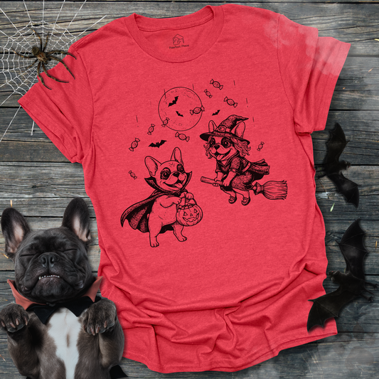 Trick Or Treat, Vintage  - Halloween Frenchie Tee