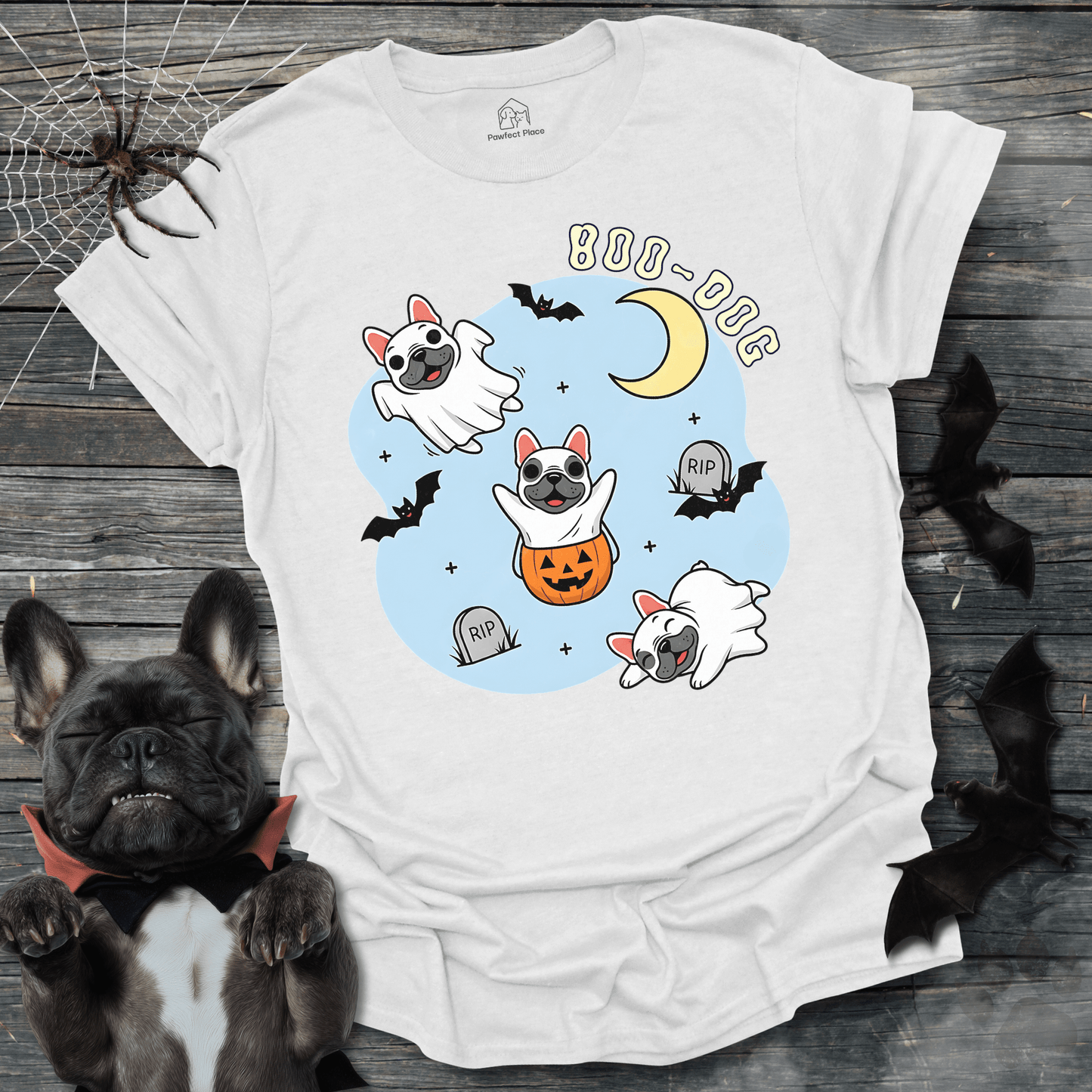 Boo Dog - Halloween Frenchie Tee - PawfectPlace