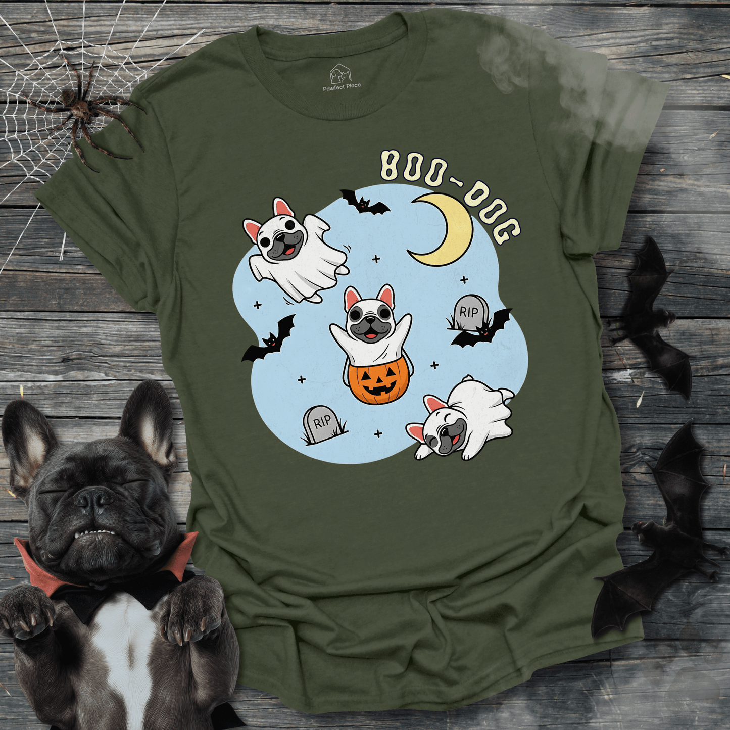 Boo Dog - Halloween Frenchie Tee - PawfectPlace