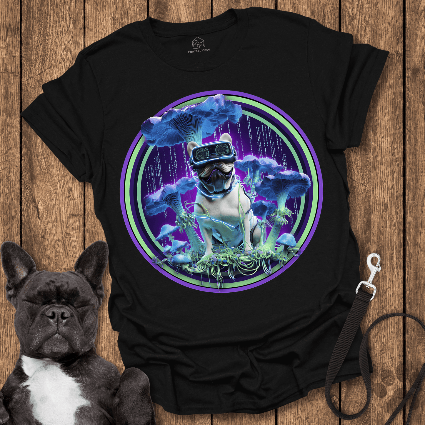 Frenchie T-Shirt, Code Breaking IT Frenchie - Leash Hacker - Dog Shirt