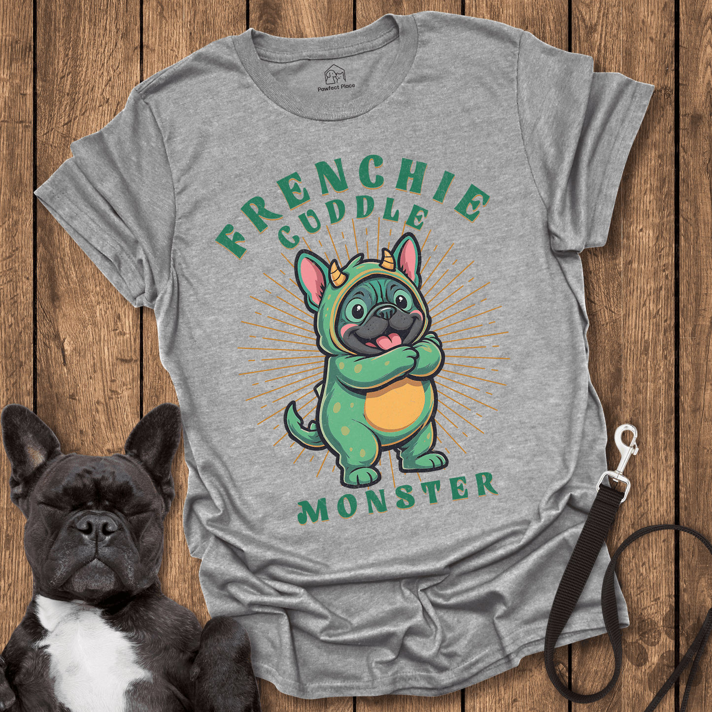Cute Frenchie Cuddle Monster - Frenchie Tee - PawfectPlace