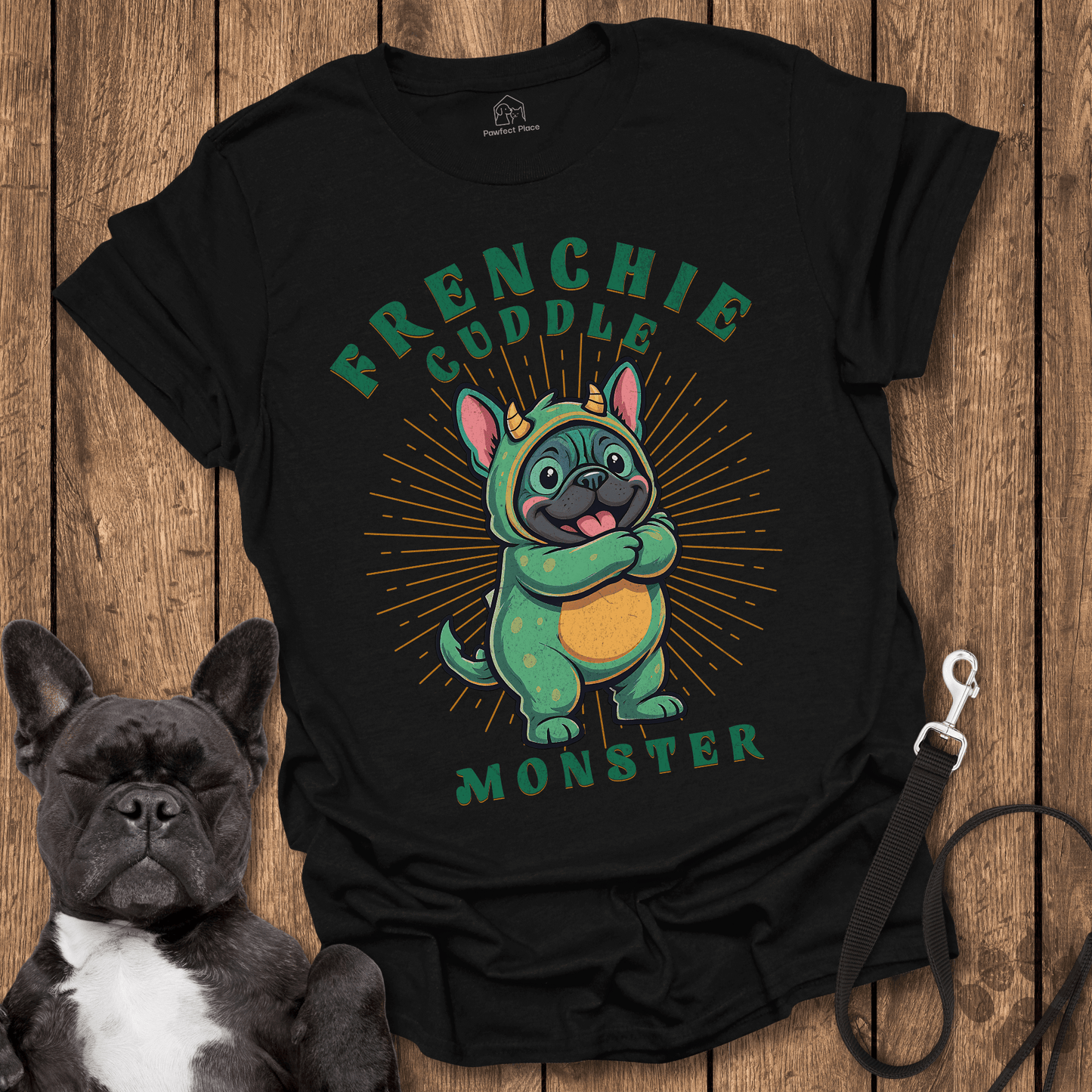 Cute Frenchie Cuddle Monster - Frenchie Tee - PawfectPlace