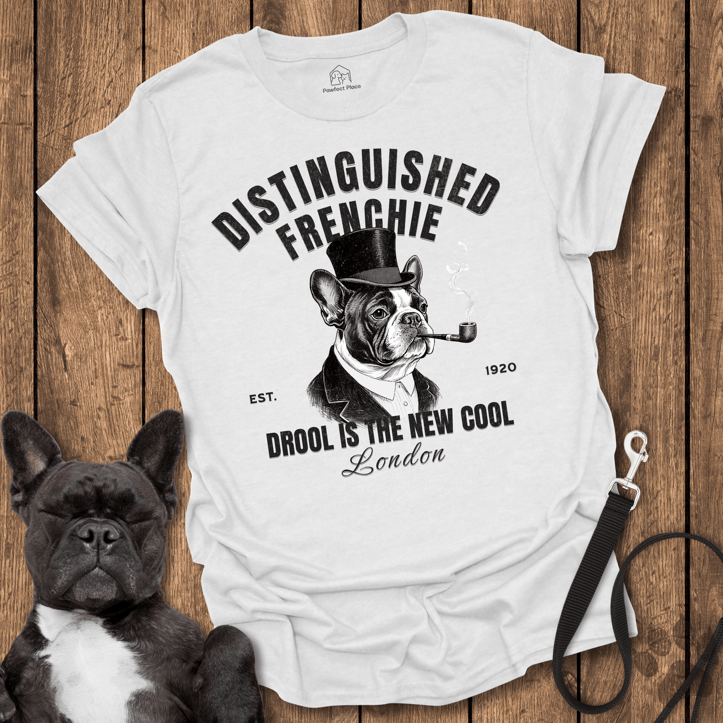 Frenchie T-Shirt, Distinguished Frenchie - Dog Shirt