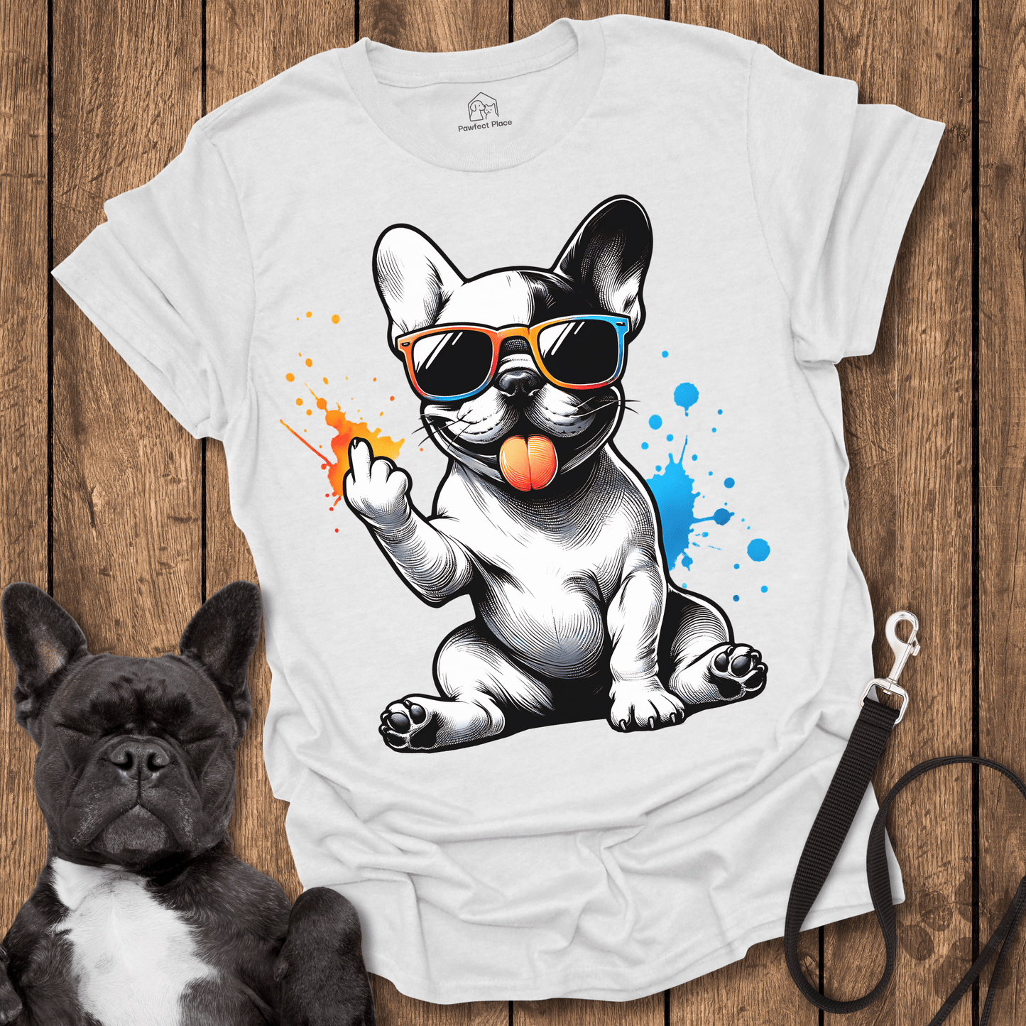 Frenchie T-Shirt, Fluff Off - Dog Shirt