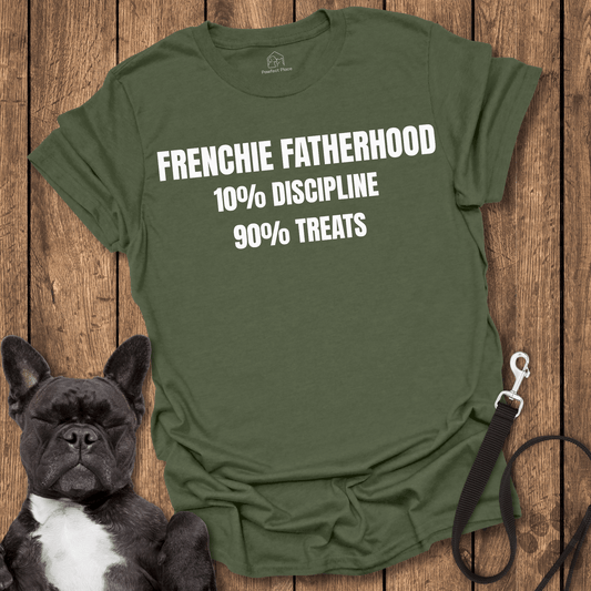 Frenchie T-Shirt, Frenchie Fatherhood Funny 10 and 90 Percent Slogan
