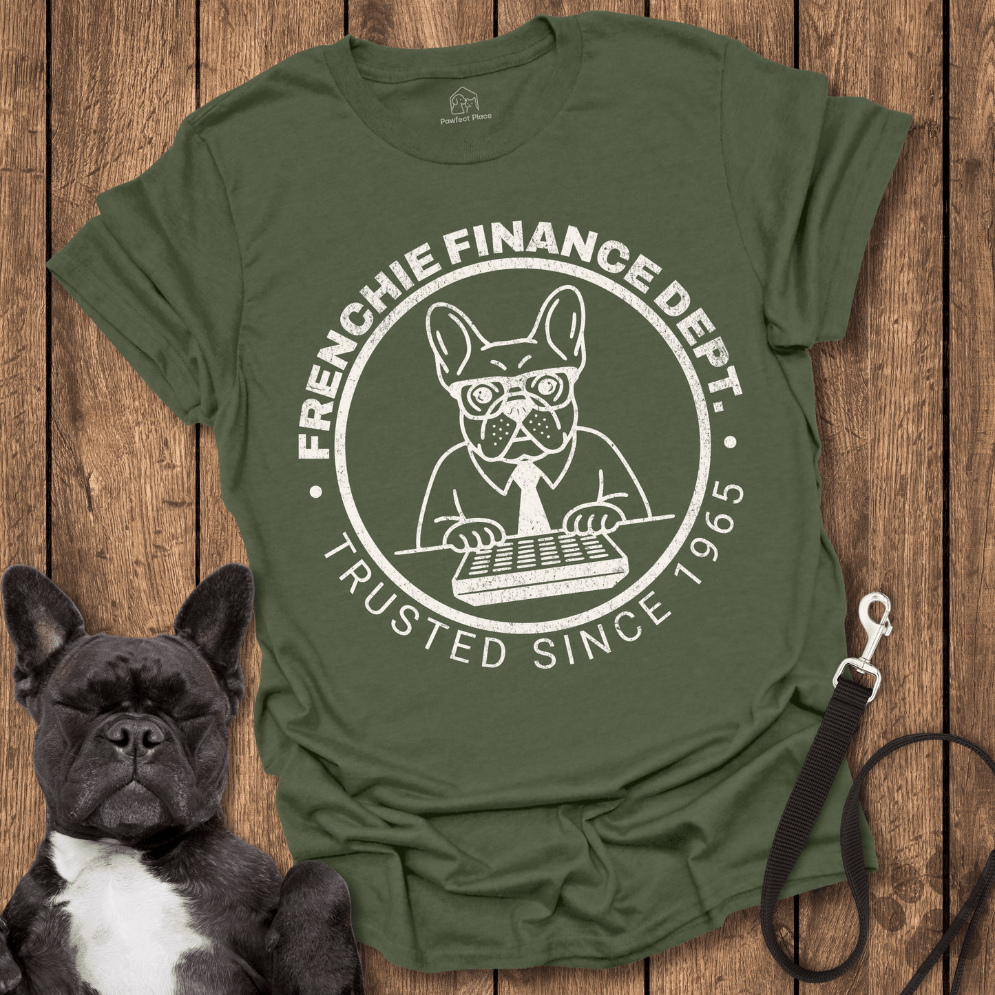 Frenchie T-Shirt, Frenchie Finance Dept - Dog Shirt