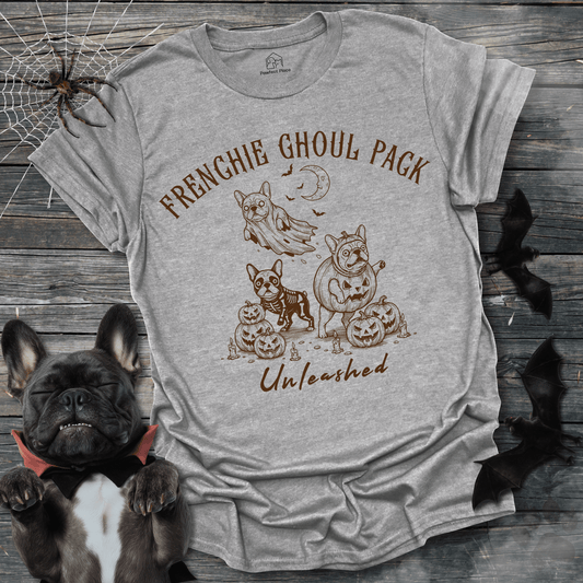 Frenchie Ghoul Pack Unleased, Vintage - Halloween Frenchie Tee - PawfectPlace