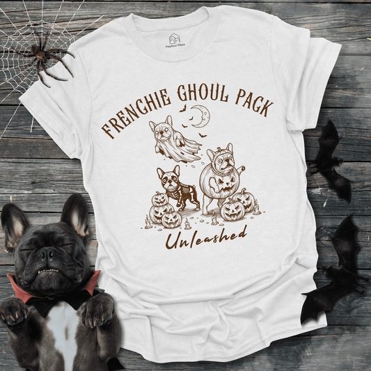Frenchie Ghoul Pack Unleased, Vintage - Halloween Frenchie Tee - PawfectPlace