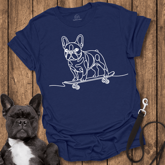 Frenchie T-Shirt, Frenchie Kick Push - Dog Shirt