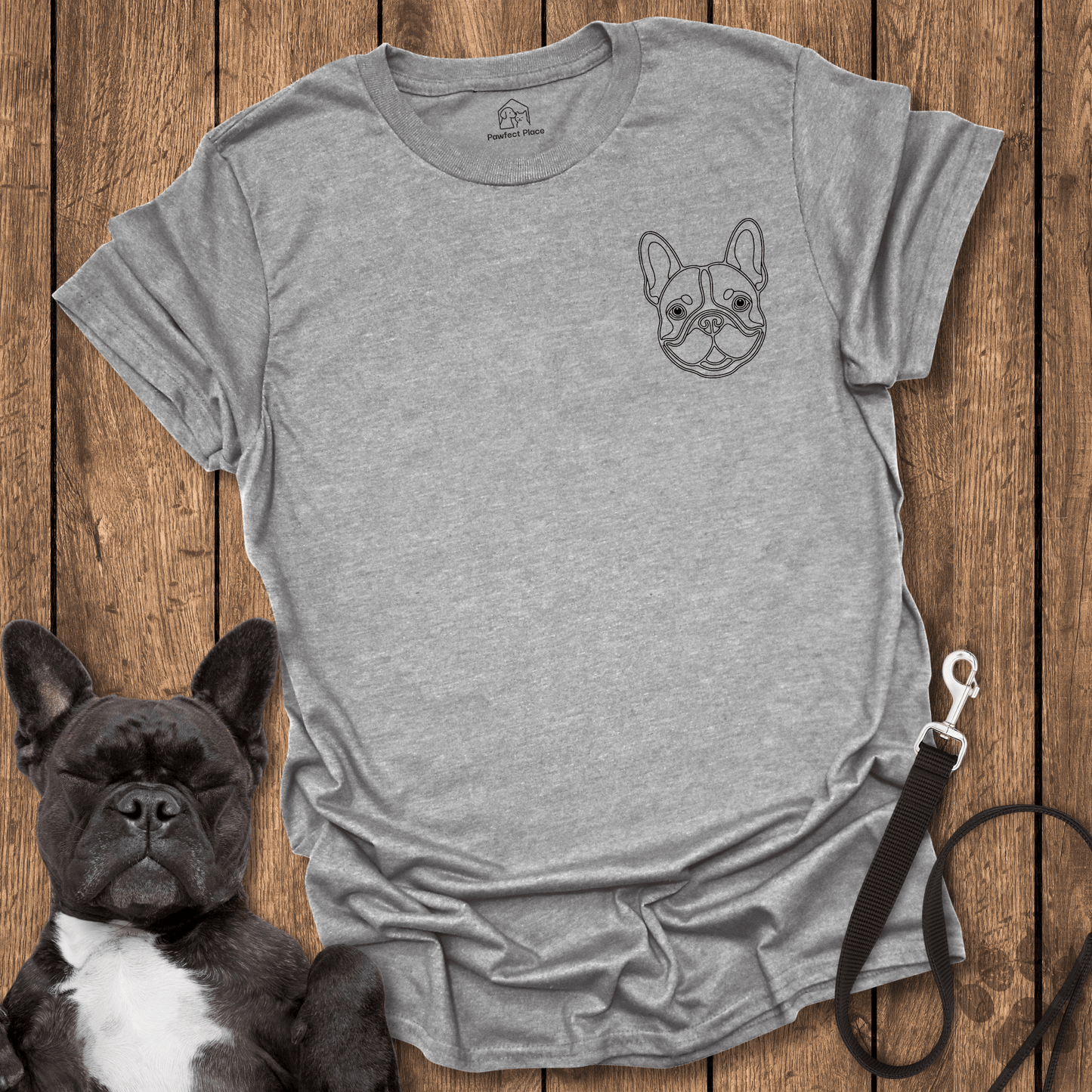 Frenchie T-Shirt, Frenchie Pocket Pup - Dog Shirt