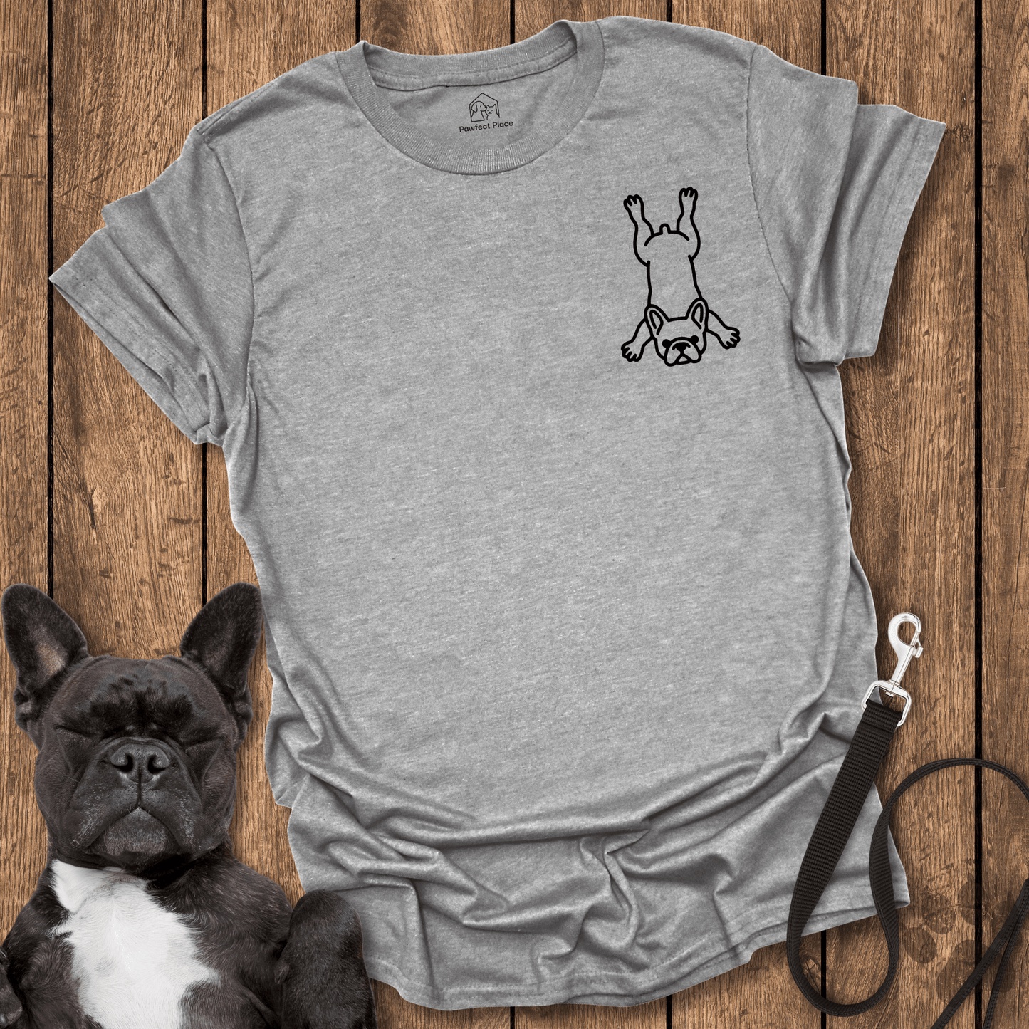 Frenchie T-Shirt, Frenchie Pocket Stretch - Dog Shirt