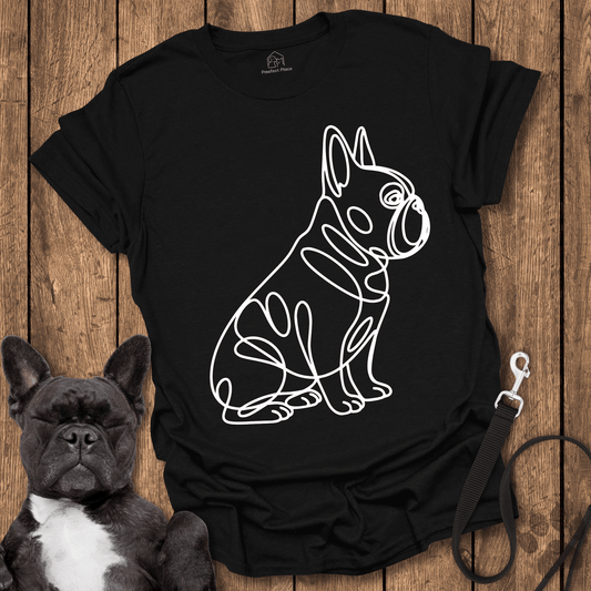 Frenchie T-Shirt, Frenchie Side Sit - Dog Shirt