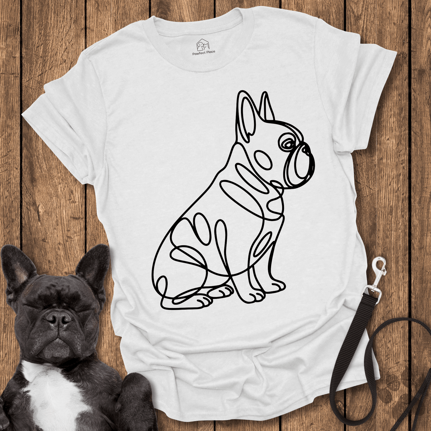 Frenchie T-Shirt, Frenchie Side Sit - Dog Shirt
