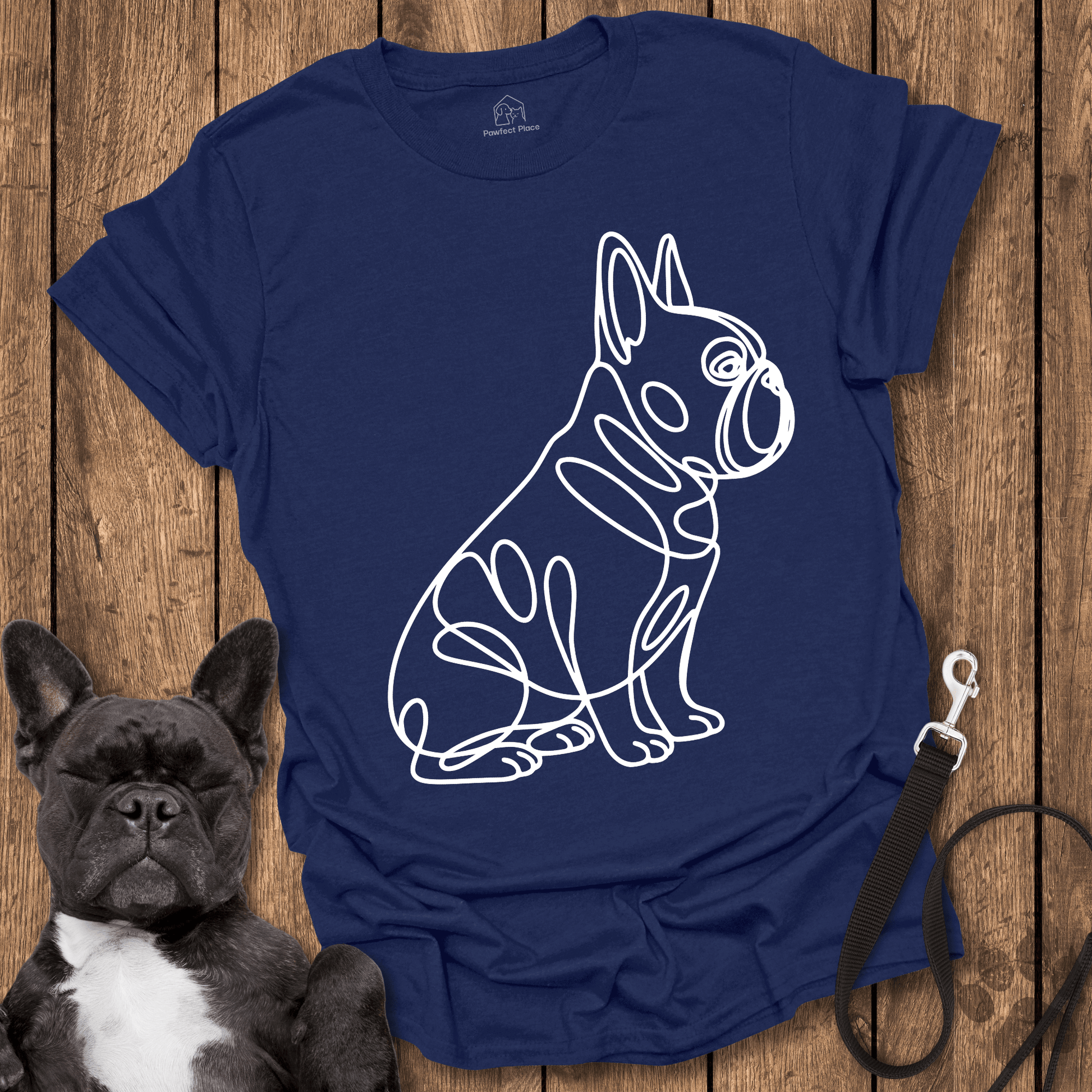 Frenchie T-Shirt, Frenchie Side Sit - Dog Shirt