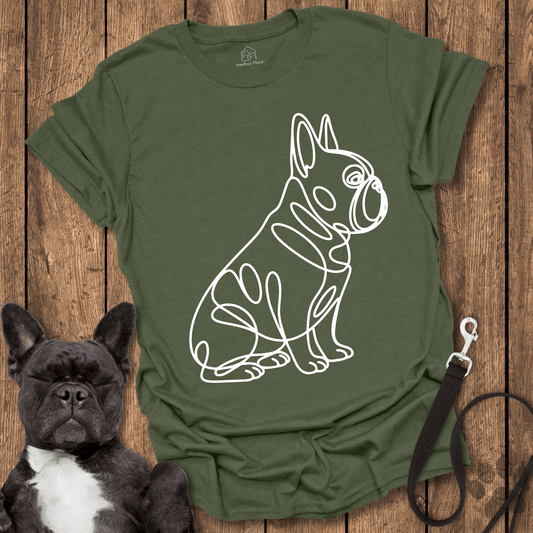 Frenchie T-Shirt, Frenchie Side Sit - Dog Shirt