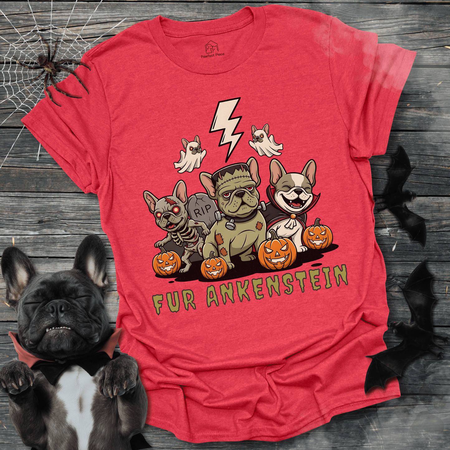 Fur Ankenstein - Halloween Frenchie Tee - PawfectPlace