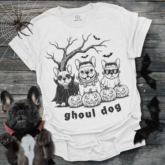 Ghoul Dog, Vintage - Halloween Frenchie Tee - PawfectPlace