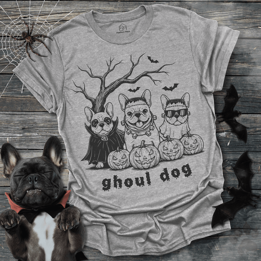 Ghoul Dog, Vintage - Halloween Frenchie Tee - PawfectPlace