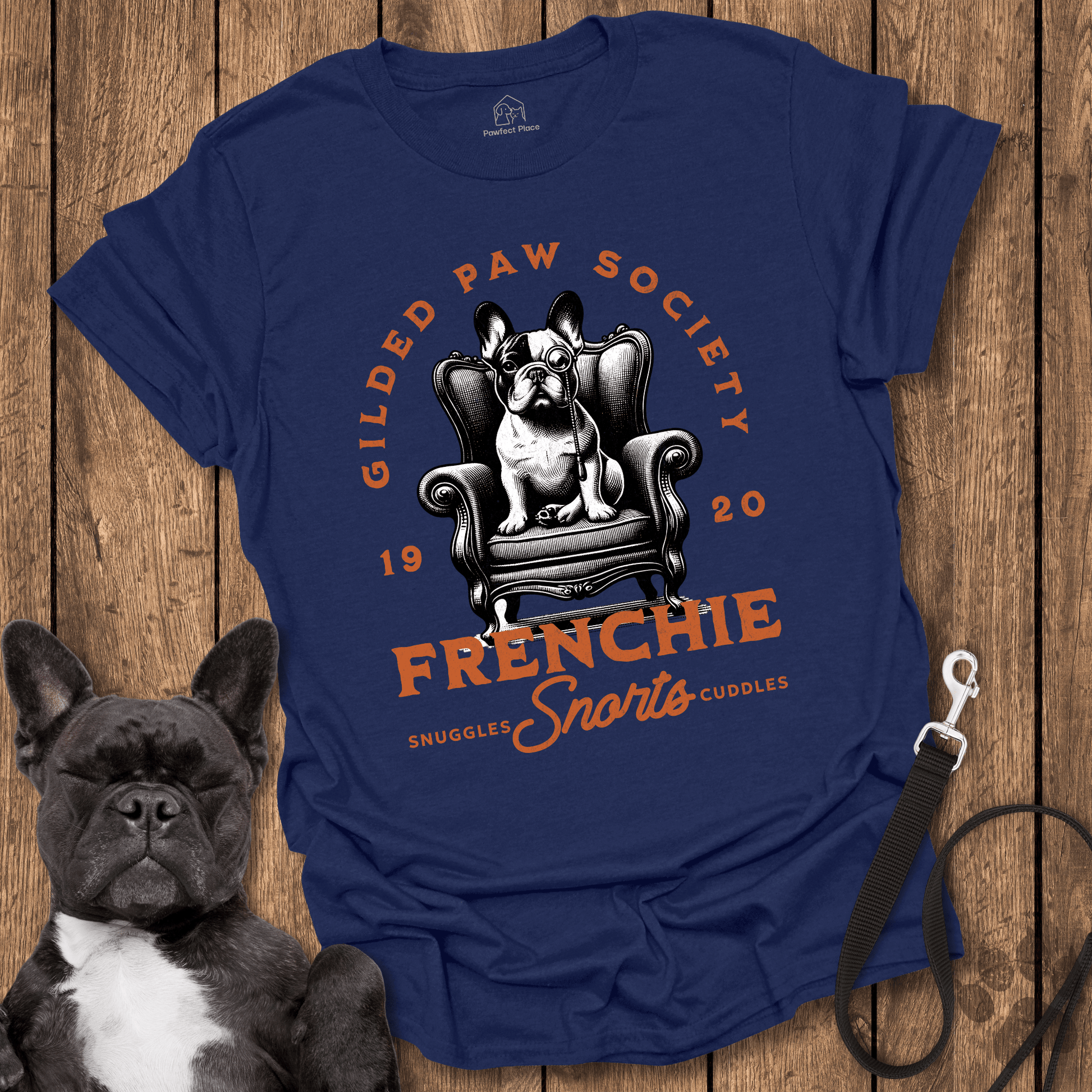 Frenchie T-Shirt, Gilded Paw Society 1920 - Dog Shirt