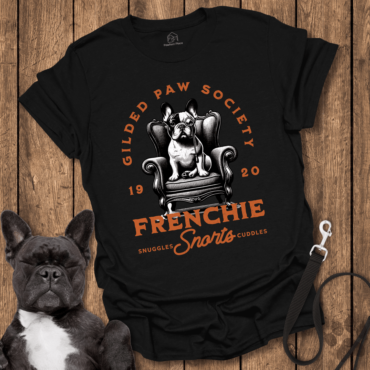 Frenchie T-Shirt, Gilded Paw Society 1920 - Dog Shirt