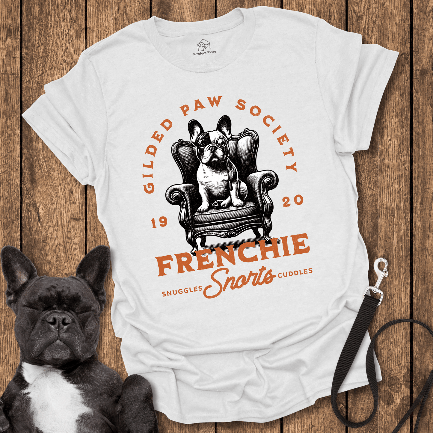 Frenchie T-Shirt, Gilded Paw Society 1920 - Dog Shirt
