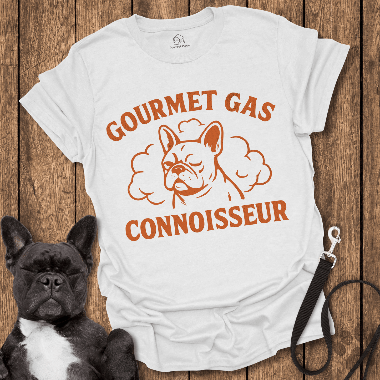 Frenchie T-Shirt, Gourmet Gas Connoisseur - Dog Shirt