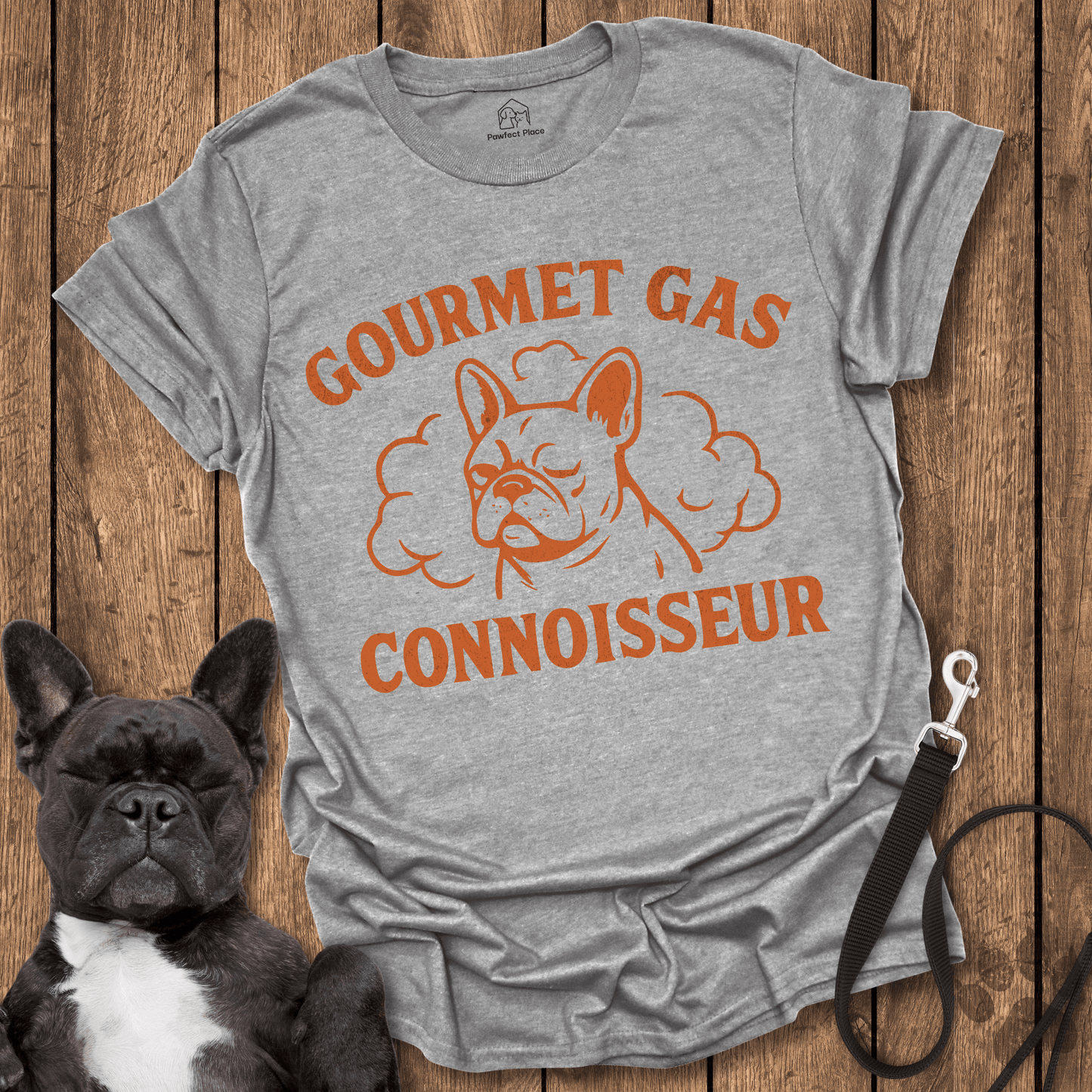 Frenchie T-Shirt, Gourmet Gas Connoisseur - Dog Shirt