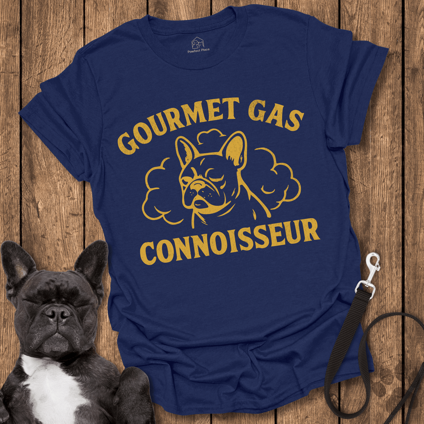 Frenchie T-Shirt, Gourmet Gas Connoisseur - Dog Shirt