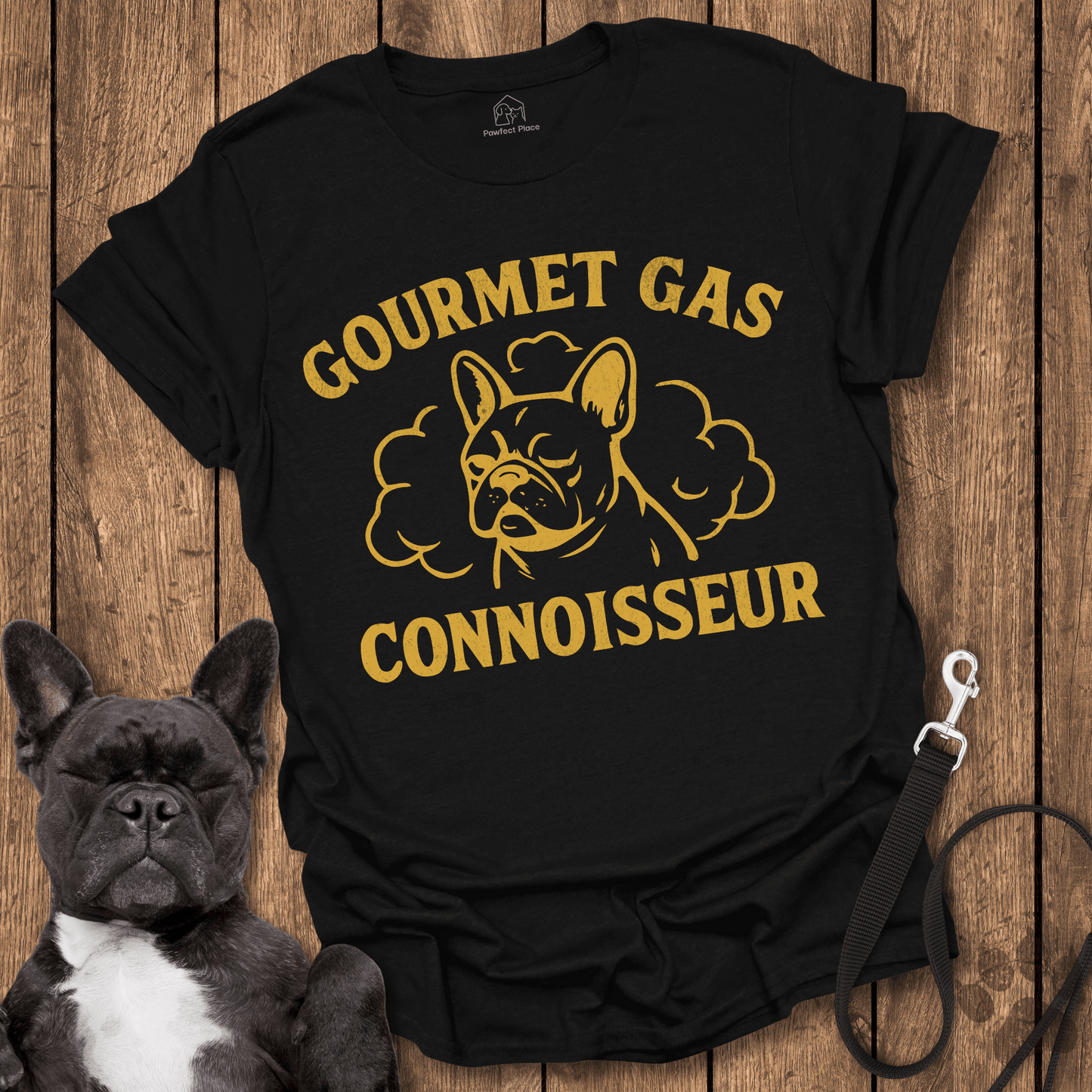 Frenchie T-Shirt, Gourmet Gas Connoisseur - Dog Shirt