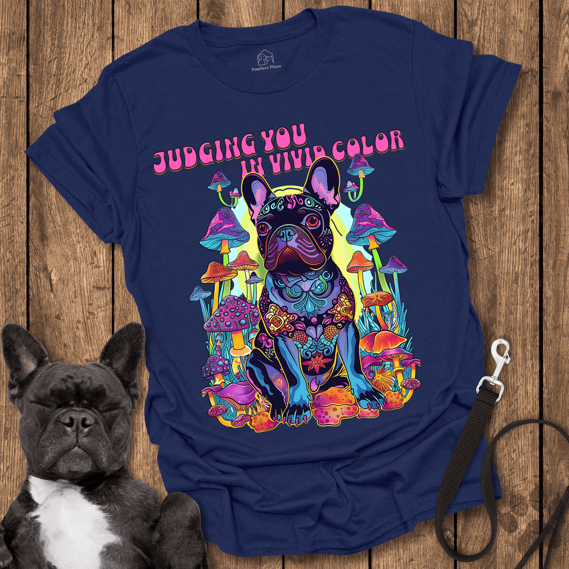 Frenchie T-Shirt, Judging You In Vivid Color - Dog Shirt