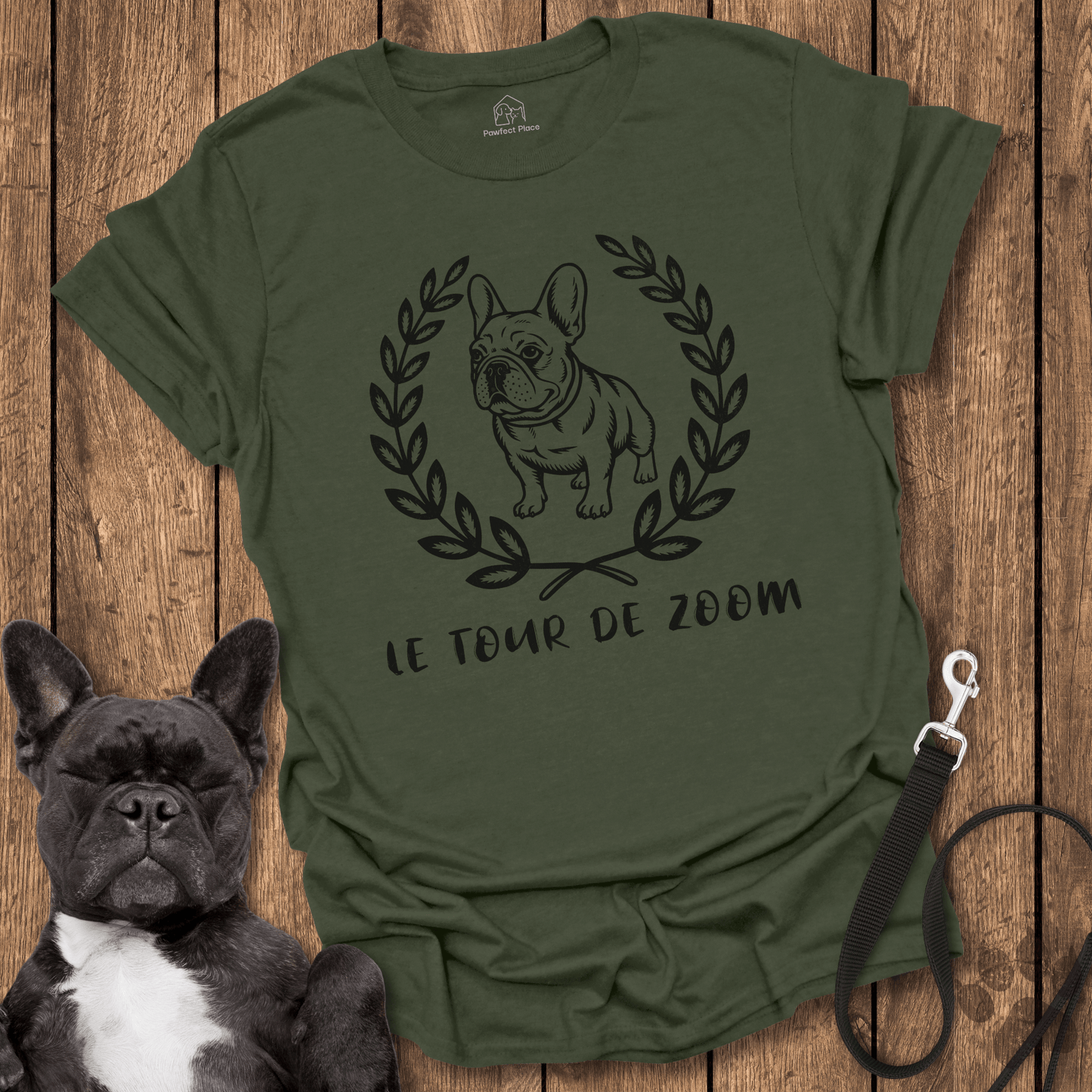 Le Tour De Zoom - Frenchie Tee - PawfectPlace