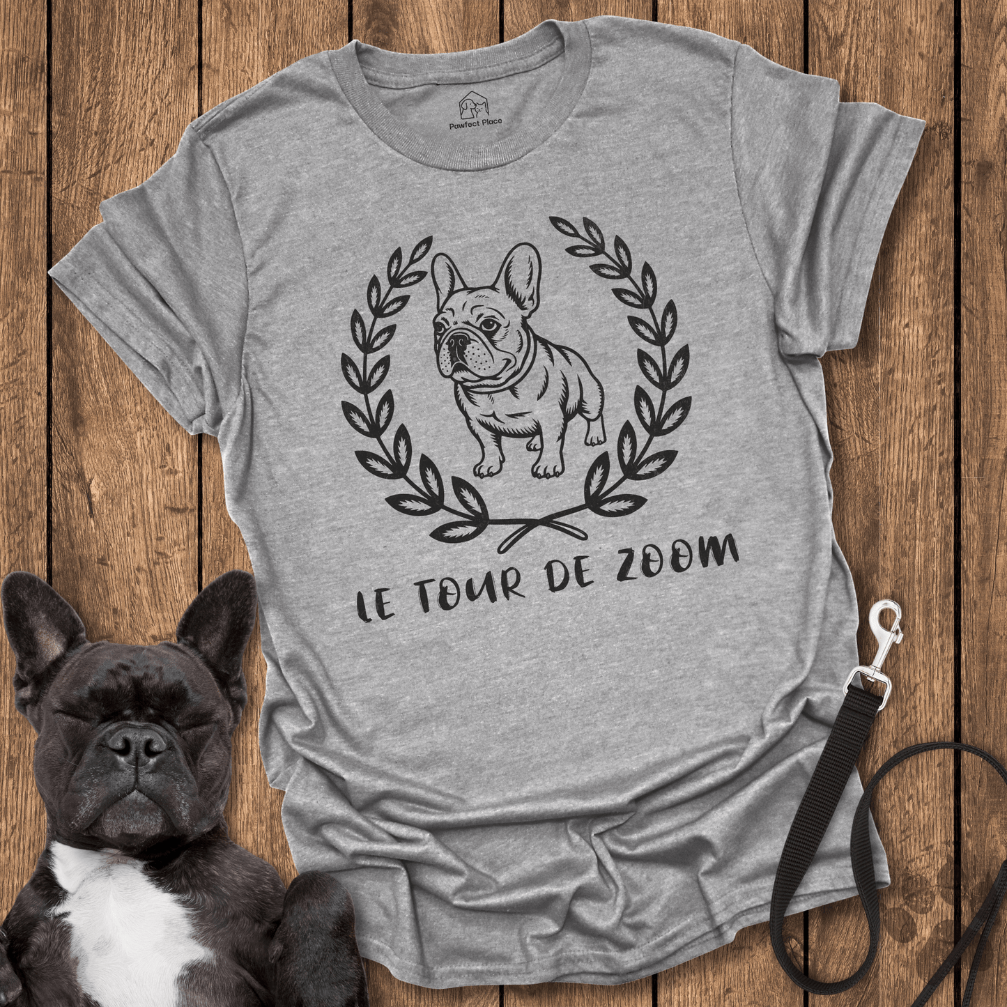 Le Tour De Zoom - Frenchie Tee - PawfectPlace