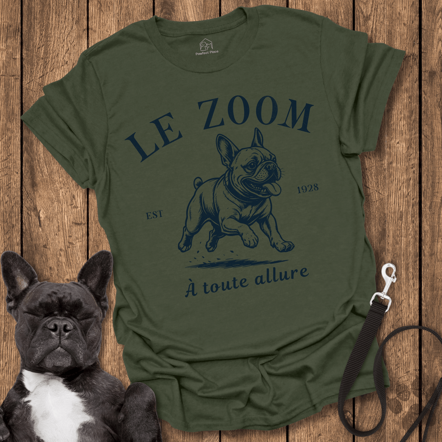 Le Zoom - Frenchie Tee - PawfectPlace