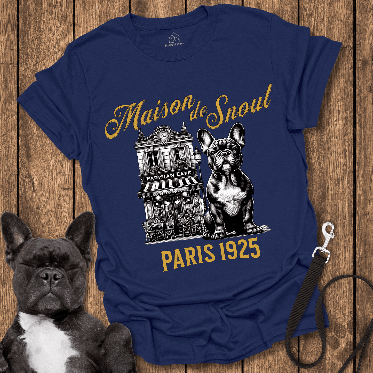 Frenchie T-Shirt, Maison De Snout, Frenchie In Paris - Dog Shirt