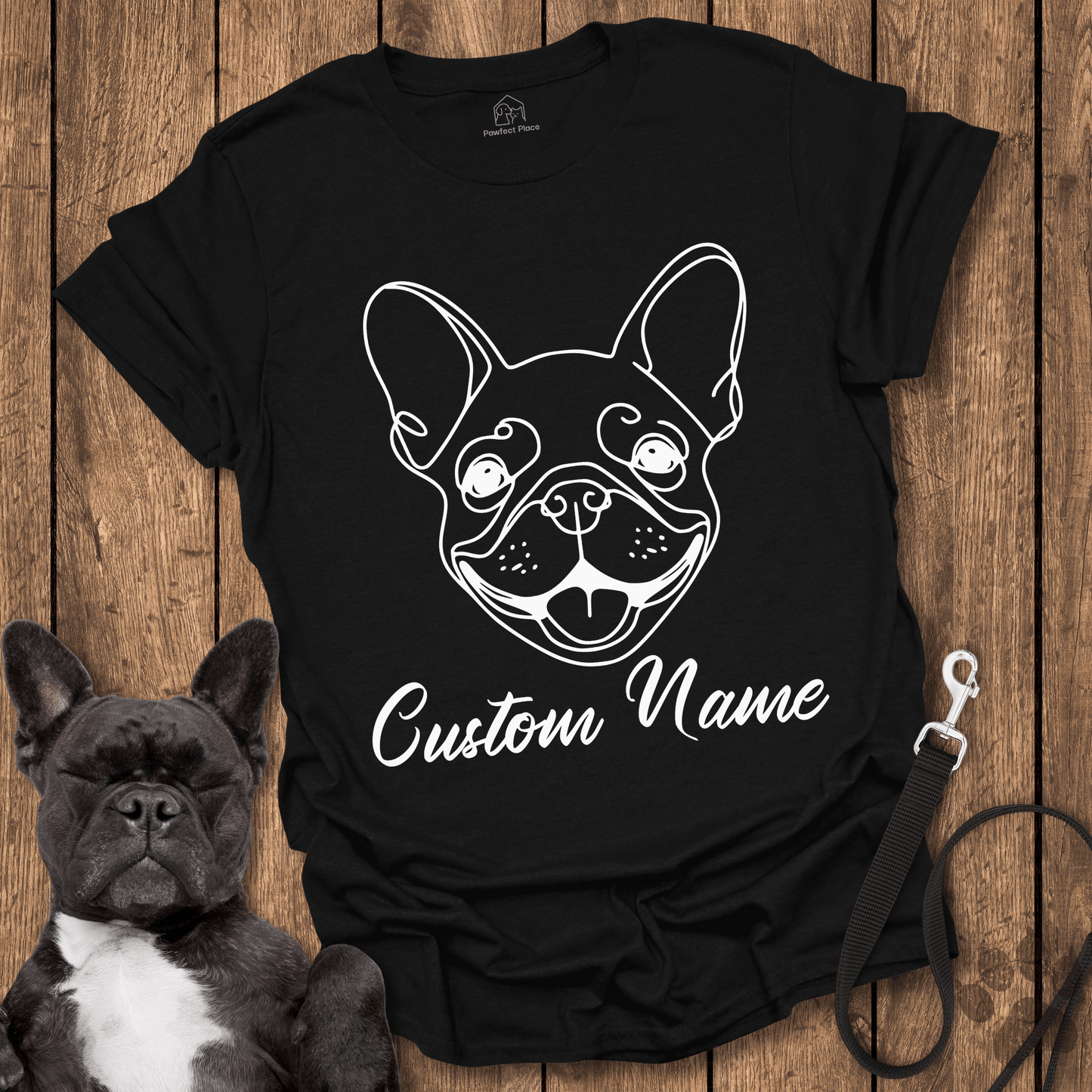 Frenchie T-Shirt, Personalize, Custom Frenchie Name - Dog Shirt
