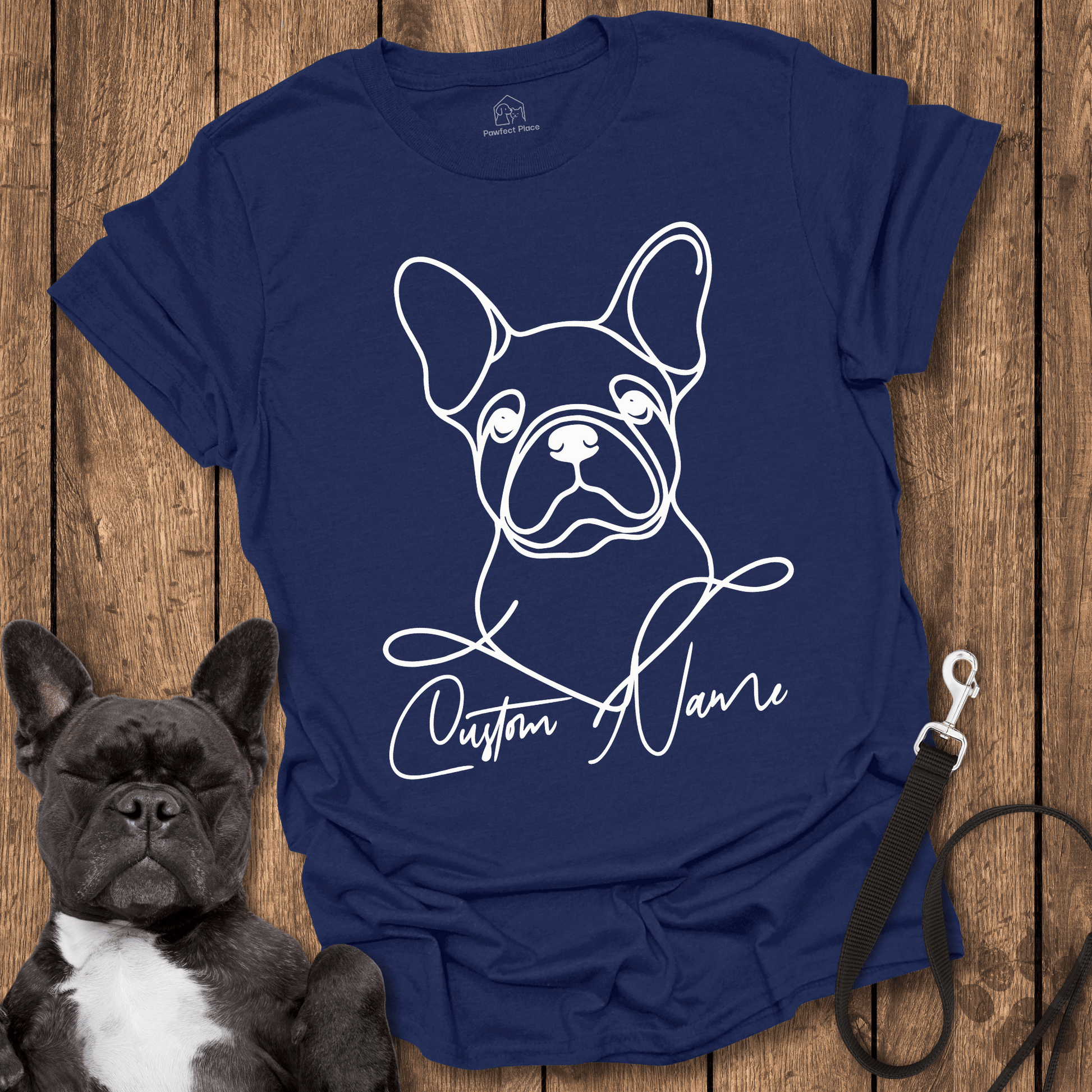 Frenchie T-Shirt, Personalize, Custom Frenchie Name - Dog Shirt
