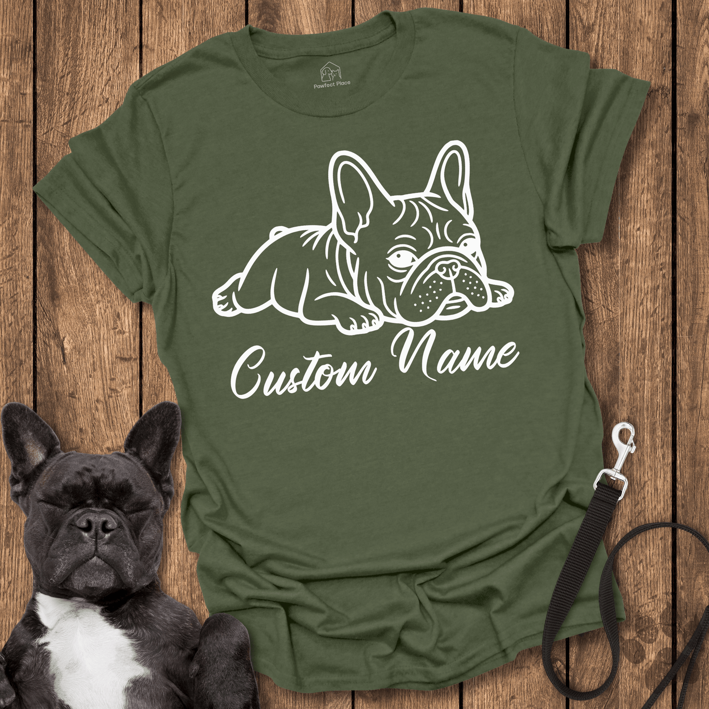 Frenchie T-Shirt, Personalize, Custom Frenchie Name - Dog Shirt