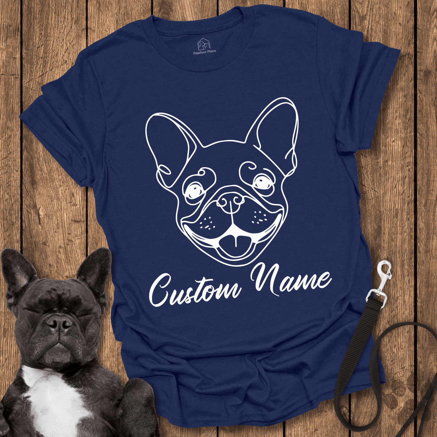 Frenchie T-Shirt, Personalize, Custom Frenchie Name - Dog Shirt