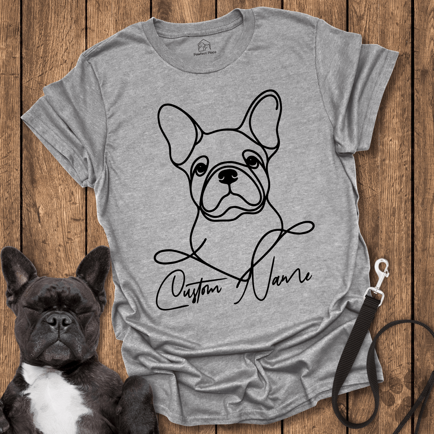 Frenchie T-Shirt, Personalize, Custom Frenchie Name - Dog Shirt
