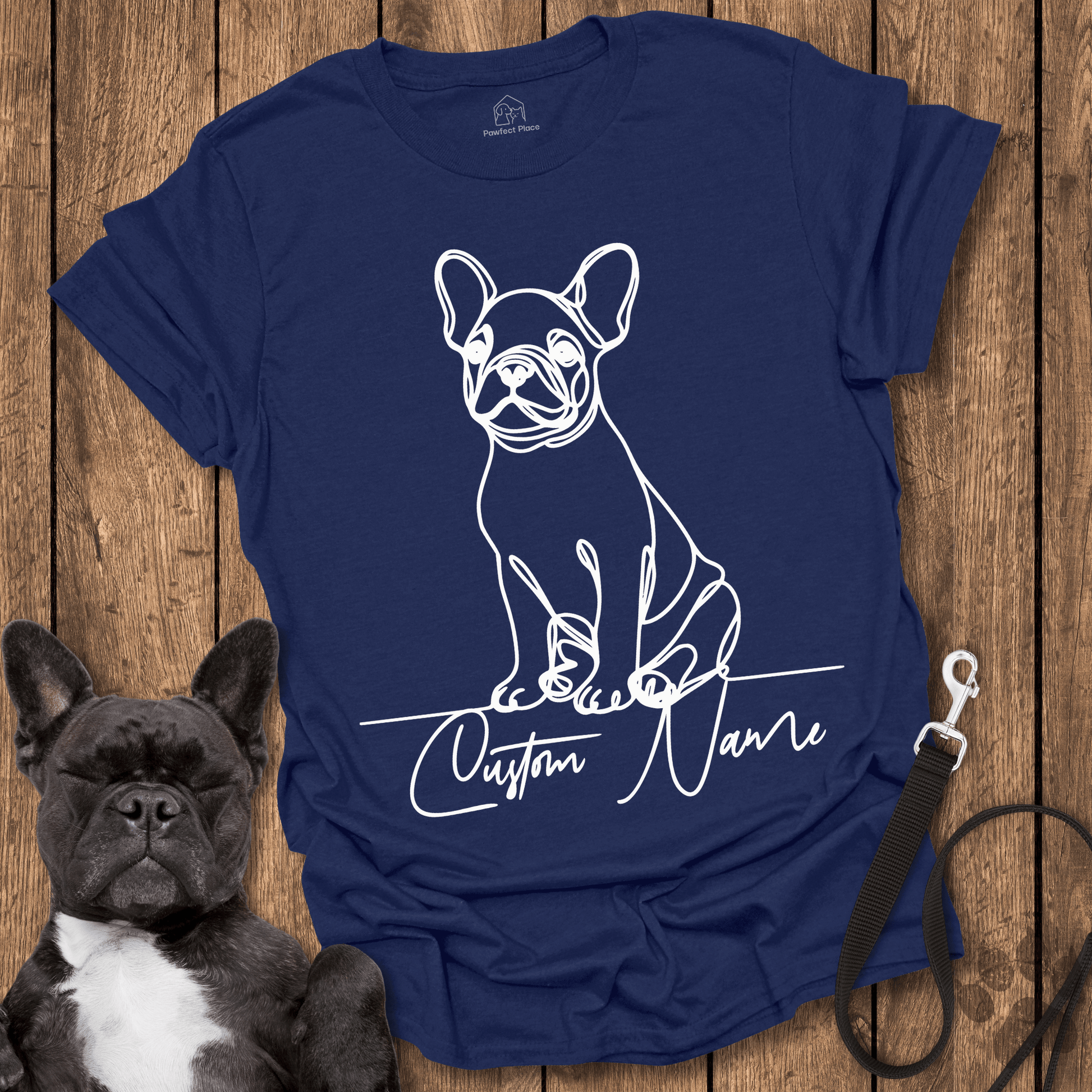 Frenchie T-Shirt, Personalize, Custom Frenchie Name - Dog Shirt