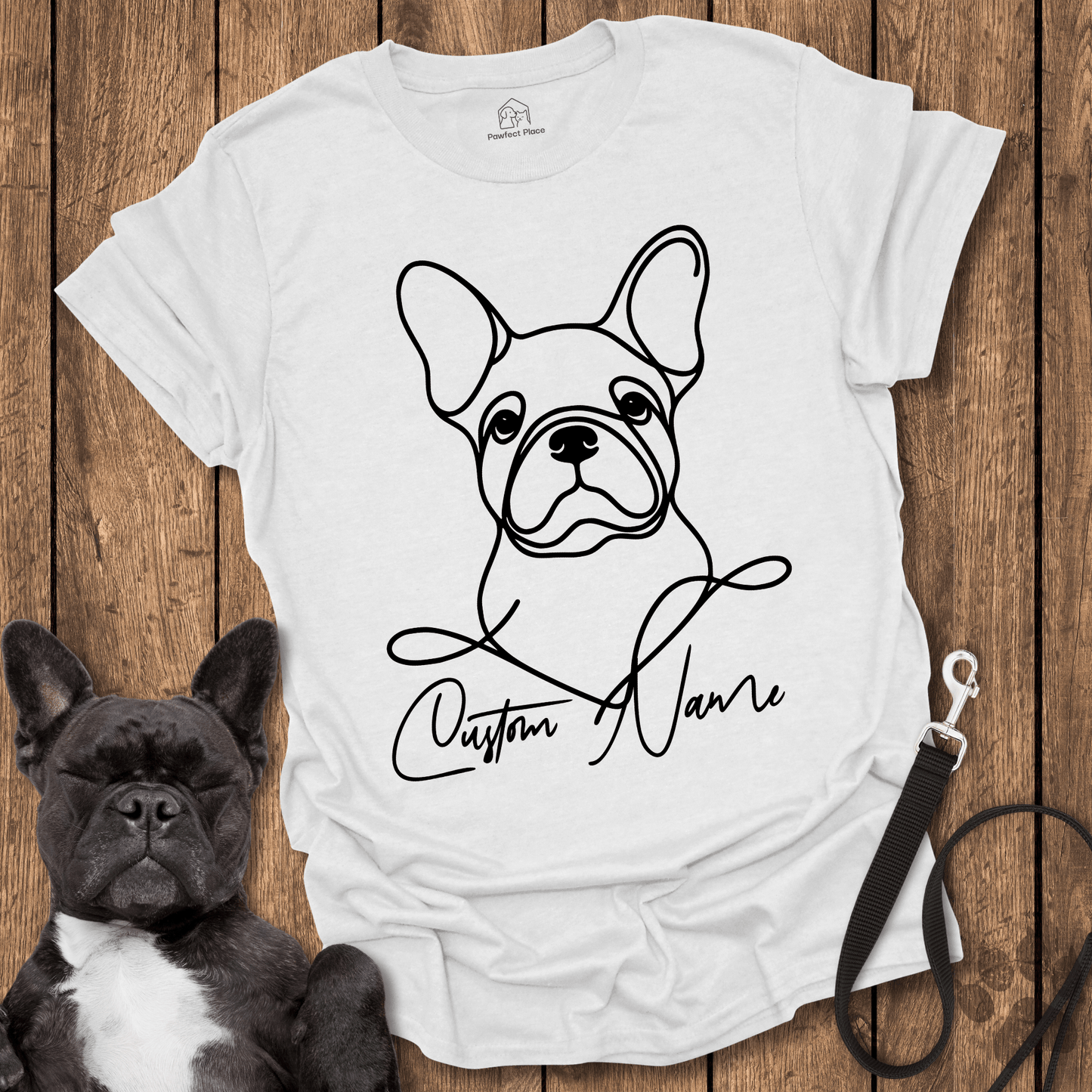 Frenchie T-Shirt, Personalize, Custom Frenchie Name - Dog Shirt