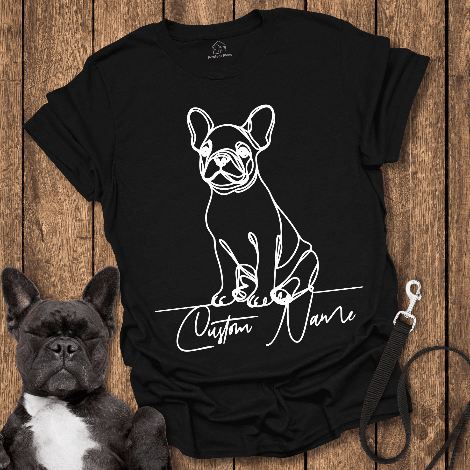 Frenchie T-Shirt, Personalize, Custom Frenchie Name - Dog Shirt
