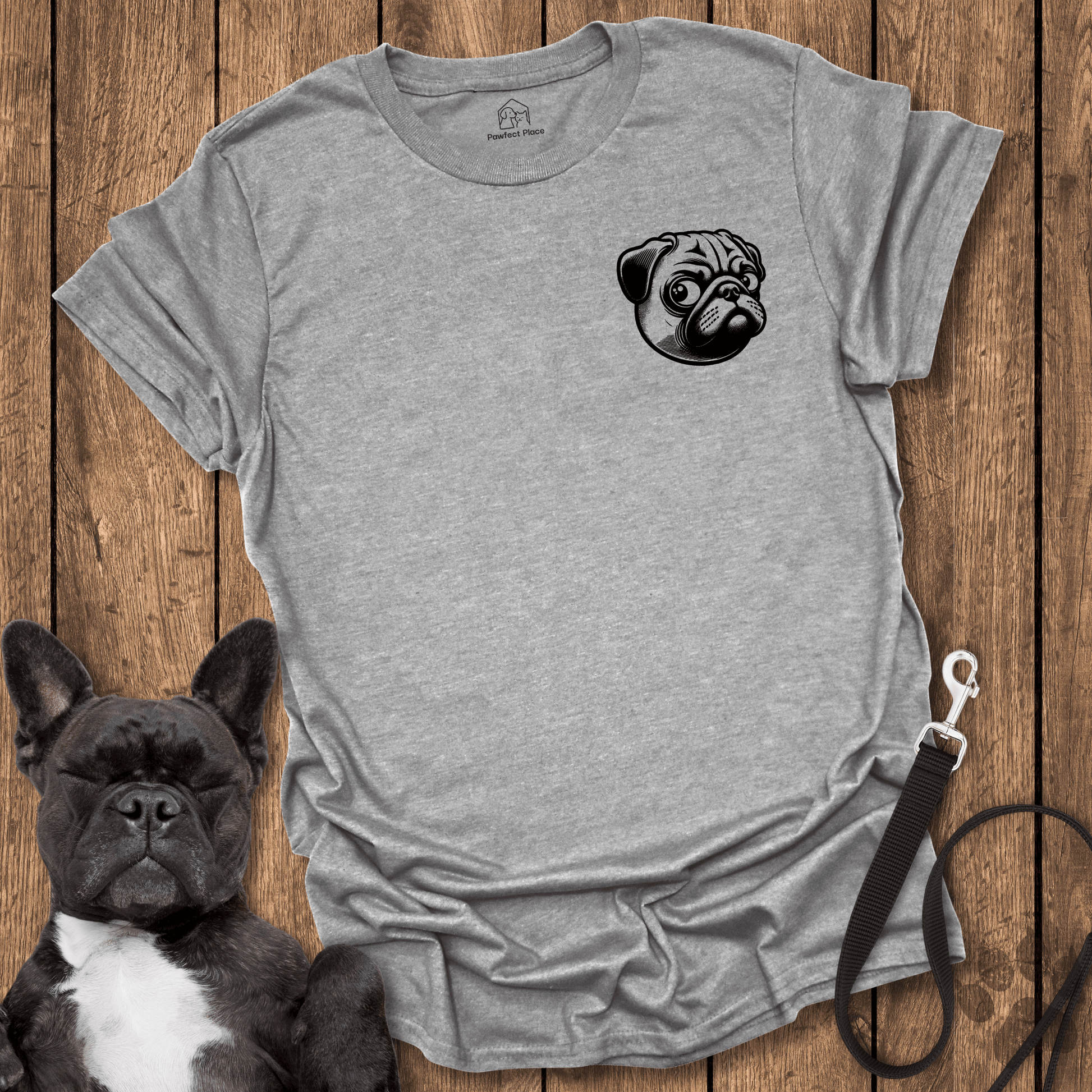 Frenchie T-Shirt, Pocket Frenchie Side Eye - Dog Shirt